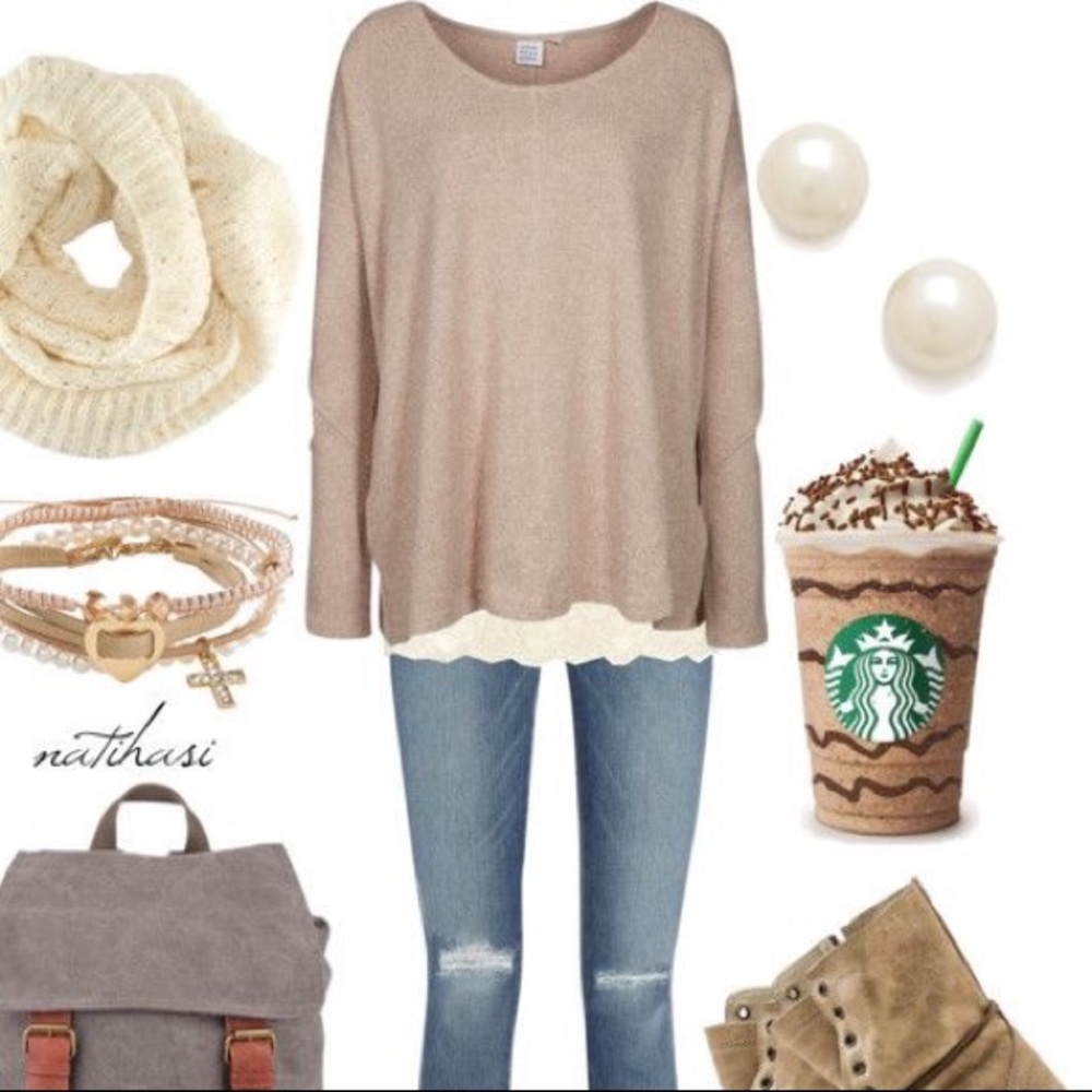 Beautiful oatmeal sweater - never worn